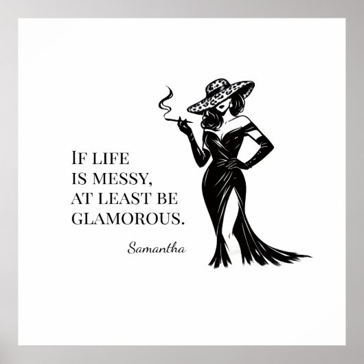 Personalized Glam Style Quote Design Poster (Voorkant)