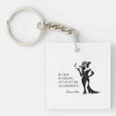 Personalized Glam Style Quote Design  Sleutelhanger (voorkant)