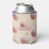 Personalized Glitter Apple Sparkle Fruit Pastel  Blikjeskoeler (Blikje Achterkant)