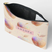 Personalized Glitter Apple Sparkle Fruit Pastel Etui (Open)