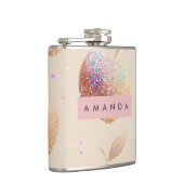 Personalized Glitter Apple Sparkle Fruit Pastel  Heupfles (Rechts)