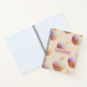 Personalized Glitter Apple Sparkle Fruit Pastel  Notitieboek (Binnen)