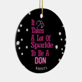 Personalized Glitter Director of Nursing Keramisch Ornament (Rechts)