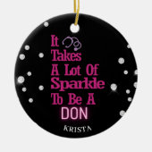 Personalized Glitter Director of Nursing Keramisch Ornament (Voorkant)