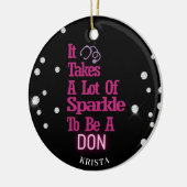 Personalized Glitter Director of Nursing Keramisch Ornament (Links)