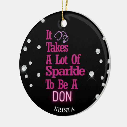 Personalized Glitter Director of Nursing Keramisch Ornament (Links)