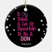 Personalized Glitter Director of Nursing Keramisch Ornament (Achterkant)