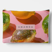 Personalized Glitter Lemon Citrus Design Etui (Voorkant)