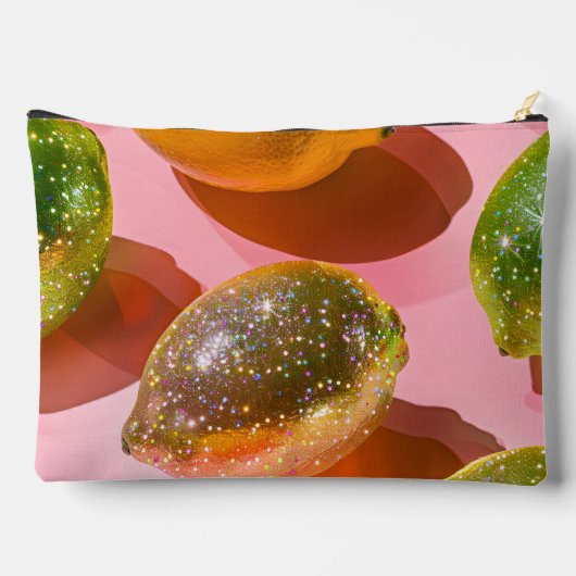 Personalized Glitter Lemon Citrus Design Etui (Achterkant)