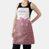 Personalized Glitter Pink Apron Mom The Best Chef Schort (Insitu)