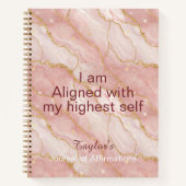 Personalized Glitter Positive Quotes Journal Notitieboek (Voorkant)