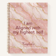 Personalized Glitter Positive Quotes Journal