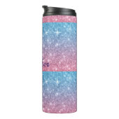 PERSONALIZED GLITTER STYLE TUMBLER THERMOSBEKER (Geroteerd rechts)