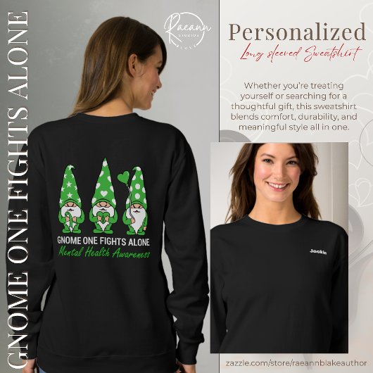 Personalized Gnome One Fights Alone Sweatshirt