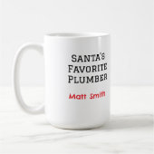 Personalized Gnome Plumber/Handyman Christmas Koffiemok (Links)