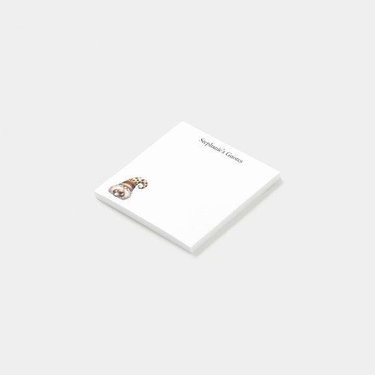 Personalized Gnome Post-It Notes (Schuin)