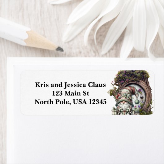 Personalized Gnome Return Address Labels (Insitu)