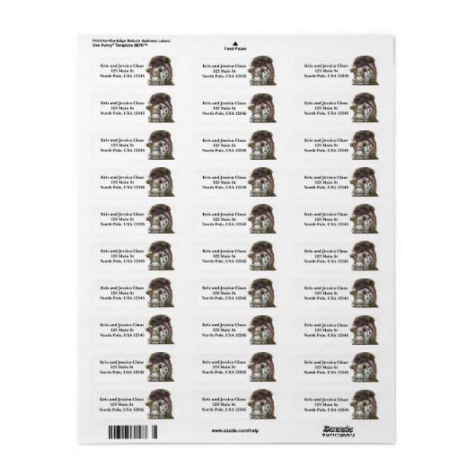 Personalized Gnome Return Address Labels (Full Sheet)