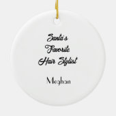 Personalized Gnome Xmas for Hairdresser Keramisch Ornament (Achterkant)