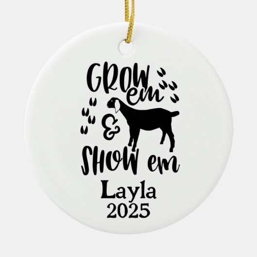 Personalized Goat 4H Farm Ornament (Voorkant)