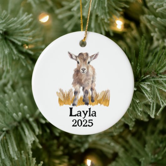 Personalized Goat 4H Farm Ornament (Boom)