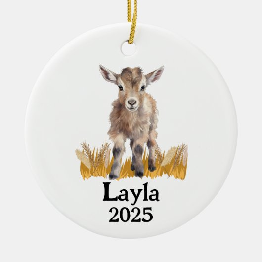 Personalized Goat 4H Farm Ornament (Voorkant)