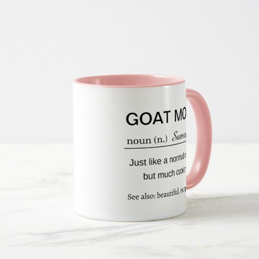 Personalized Goat Mom Definition Coffee Mok (Voorkant rechts)