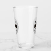 Personalized Gold and Black Golf Ball Classic Glas (Rechts)