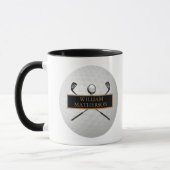 Personalized Gold and Black Golf Ball Classic Mok (Links)