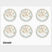 Personalized Gold Baked With Love Holiday Baking Ronde Sticker (Vel)