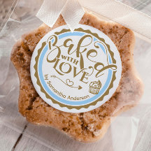 Personalized Gold Baked With Love Holiday Baking