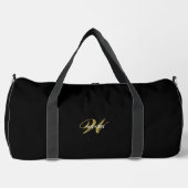 Personalized Gold Black Monogram Initial Travel Plunjezak (Voorkant)