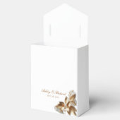 Personalized Gold Botanical Wedding Bedankdoosjes (Geopend)