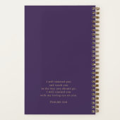 Personalized Gold Calligraphy Purple Bible Study Notitieboek (Achterkant)