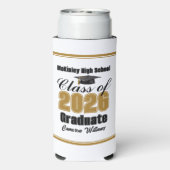 Personalized Gold Class of 2026 Graduation Party Seltzer Blikjeskoeler (Seltzer Achterkant)