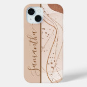 Personalized Gold Glitter Abstract Case-Mate iPhone Case (Achterkant)