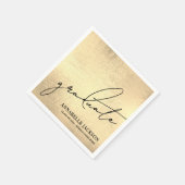Personalized Gold Graduation Servet (Hoek)