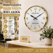 Personalized Gold Hair Salon Grote Klok