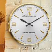 Personalized Gold Hair Salon Grote Klok