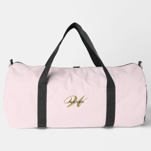 Personalized Gold Initial l Feminine Blush Pink Plunjezak (Voorkant)
