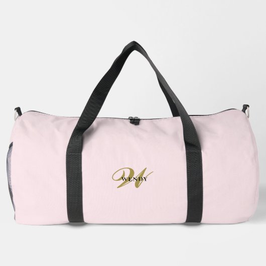 Personalized Gold Initial l Feminine Blush Pink Plunjezak (Achterkant)