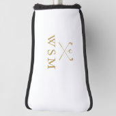 Personalized Gold Monogram Golf Clubs Golfheadcover (Draai 90)