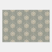 Personalized Gold Snowflake Christmas Inpakpapier Vel (Voorkant 3)