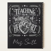 Personalized Gold Spiral Teacher Planner  (Achterkant)