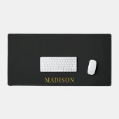 Personalized Gold Typography Name Black Bureaumat (Keyboard & Muis)