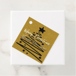 Personalized Golden Black Tags Bedankjes Labels