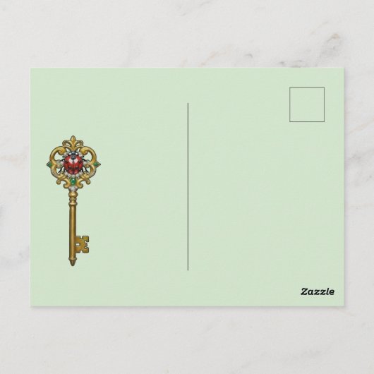 personalized golden charms briefkaart (Achterkant)