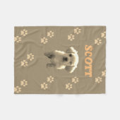 personalized golden dog blanket with custom name fleece deken (Voorkant (Horizontaal))