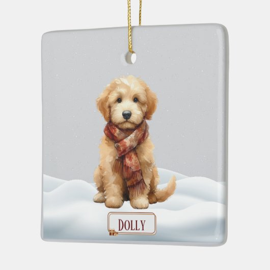 Personalized Golden Doodle Christmas Ornament (Links)