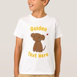 Personalized Golden Doodle Dog Kids T-shirt